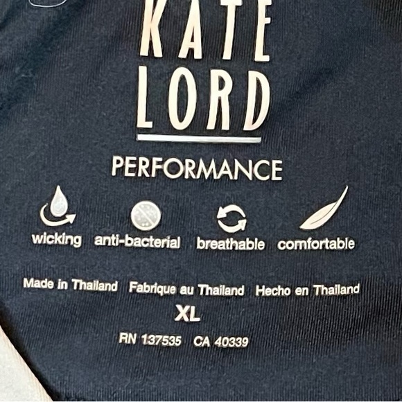 KATE LORD Performance Stand Up Collar Golf Polo Back Tan Size XL - Picture 6 of 9